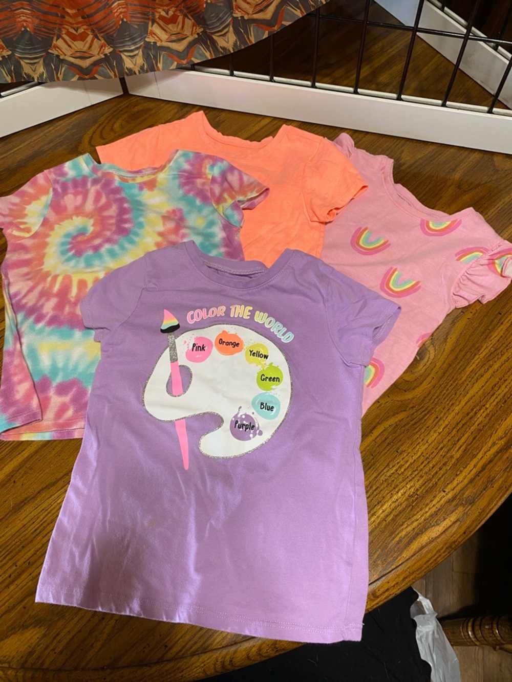 Graphic tees Purple 'Color the World' Graphic Tee - Girls Short Sleeve